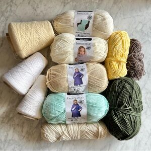 Vintage Yarn Lot 1.4 KG Destash Bundle of Mix of Colours and Weights